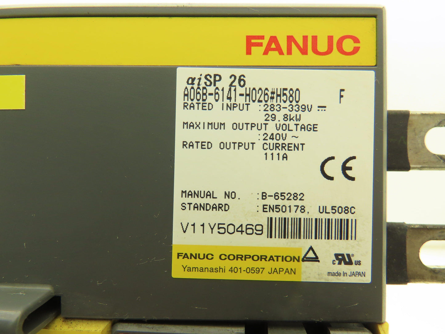 Fanuc A06B-6141-H026#580 Servo Drive Amplifier 29.8kW 240v 111A