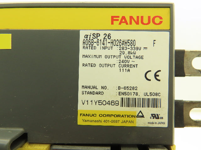 Fanuc A06B-6141-H026#580 Servo Drive Amplifier 29.8kW 240v 111A