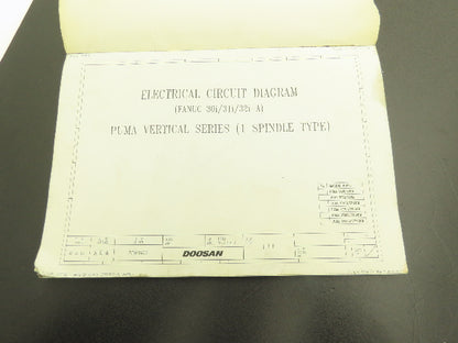Doosan PVTH31AA07 Fanuc CNC System Electrical Circuit Diagram Book 30i/31i/32i-A