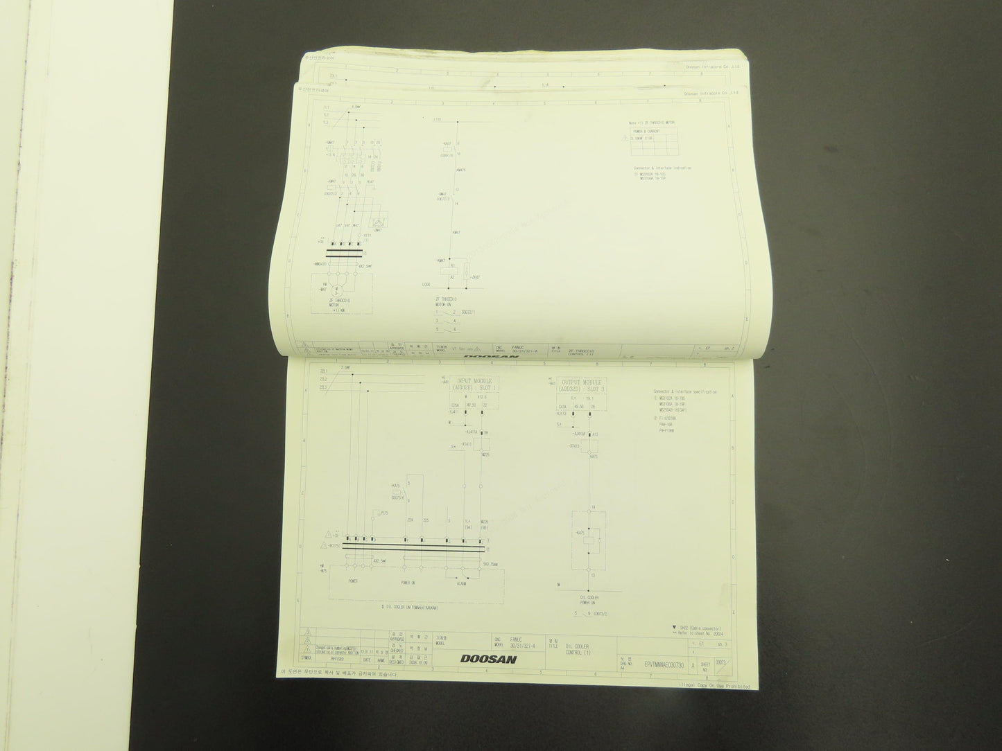 Doosan PVTH31AA07 Fanuc CNC System Electrical Circuit Diagram Book 30i/31i/32i-A