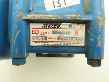 Morse 13GED Worm Gearbox 15:1 Reducer 116rpm 56C LH Output