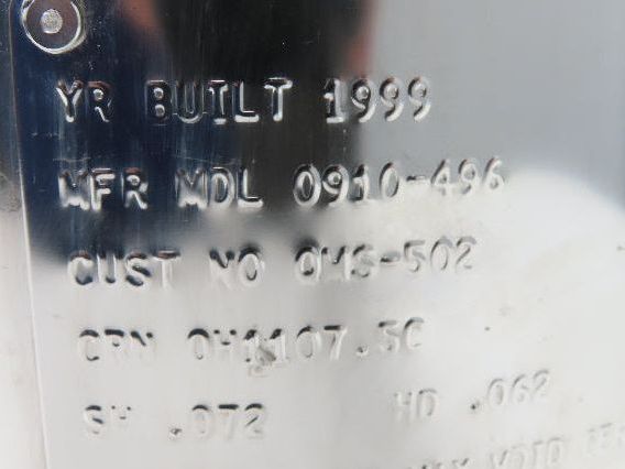 Devilbiss 0910-496 QMS Paint Sprayer Pressure Tank 2 Gallon Stainless