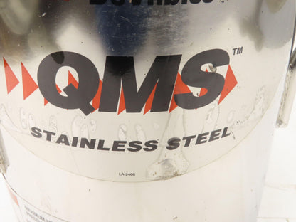Devilbiss 0910-496 QMS Paint Sprayer Pressure Tank 2 Gallon Stainless