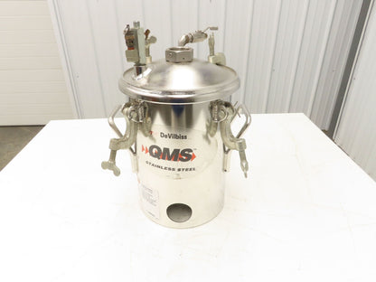 Devilbiss 0910-496 QMS Paint Sprayer Pressure Tank 2 Gallon Stainless