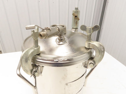 Devilbiss 0910-496 QMS Paint Sprayer Pressure Tank 2 Gallon Stainless