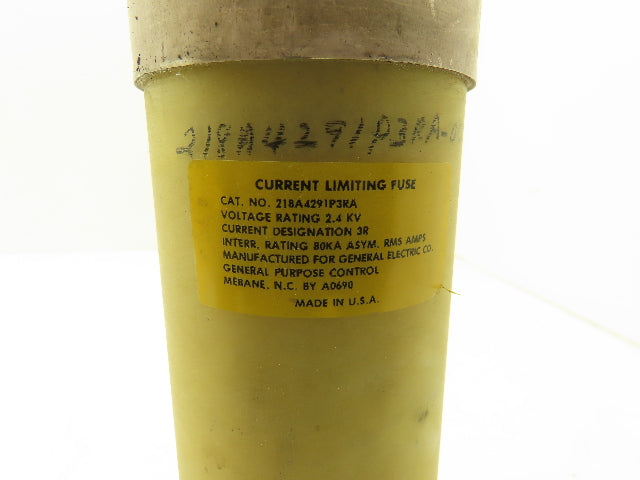 GE General Electric 218A4291P3RA Current Limiting Fuse 2.4kV 80kA 3R 2400V 12"L
