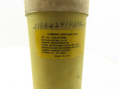 GE General Electric 218A4291P3RA Current Limiting Fuse 2.4kV 80kA 3R 2400V 12"L