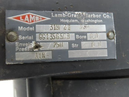 Lamb 3197 21 Gray Harbor Pneumatic Air Cylinder 8" Bore 19" Stroke 250PSI