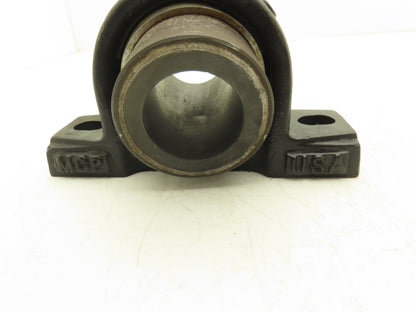 Metcar Pillow Block Self Lubricating Bearing 1.95" Bore 3.5" Long