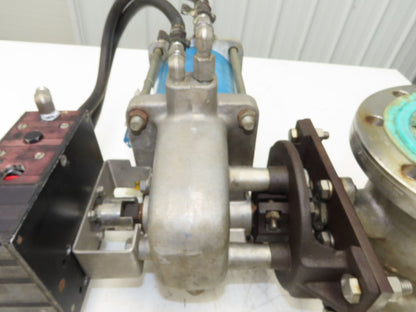 Jamesbury 4" Flanged Ball Valve Pneumatic Air Actuator w/Positioner