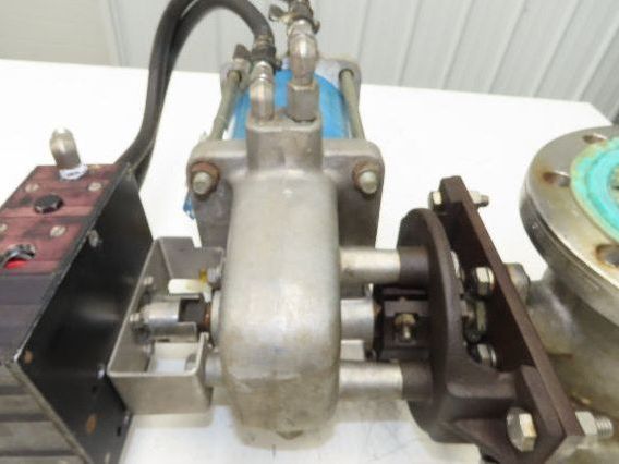 Jamesbury 4" Flanged Ball Valve Pneumatic Air Actuator w/Positioner