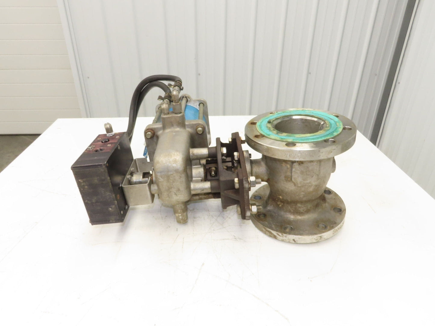 Jamesbury 4" Flanged Ball Valve Pneumatic Air Actuator w/Positioner