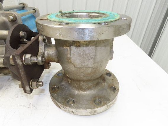 Jamesbury 4" Flanged Ball Valve Pneumatic Air Actuator w/Positioner