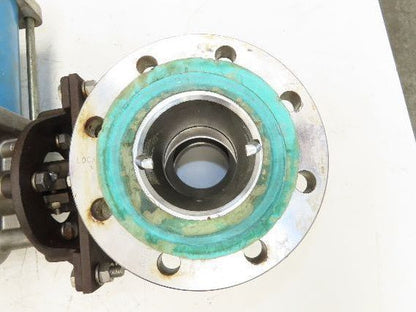 Jamesbury 4" Flanged Ball Valve Pneumatic Air Actuator w/Positioner