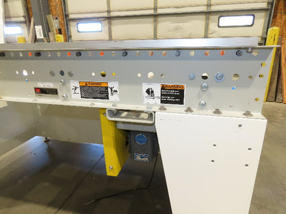 Roach 44"x 6' Live Roller Conveyor 41"BF Line Shaft O-Ring Drive 460V 3PH 106fpm