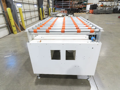 Roach 44"x 6' Live Roller Conveyor 41"BF Line Shaft O-Ring Drive 460V 3PH 106fpm