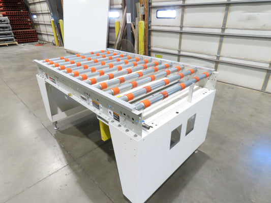 Roach 44"x 6' Live Roller Conveyor 41"BF Line Shaft O-Ring Drive 460V 3PH 106fpm