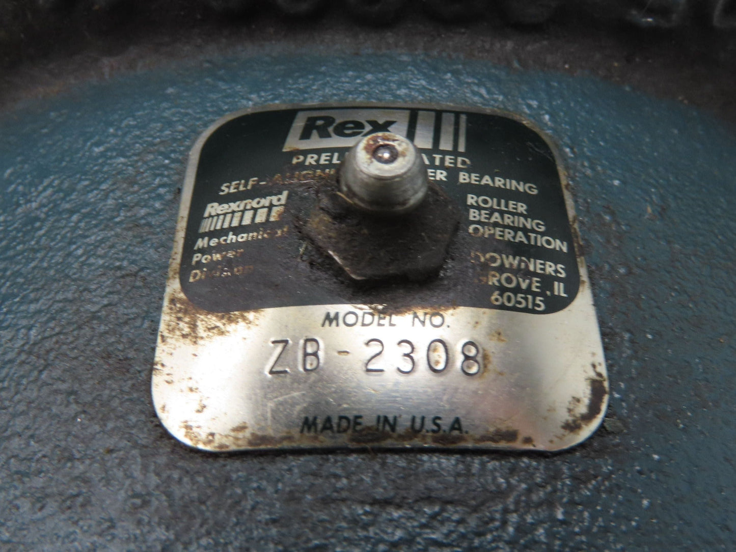 Rex Rexnord ZB-2308 Flange Block Bearing Self-Aligning 3-1/2" Bore 4-Bolt