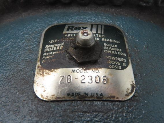 Rex Rexnord ZB-2308 Flange Block Bearing Self-Aligning 3-1/2" Bore 4-Bolt