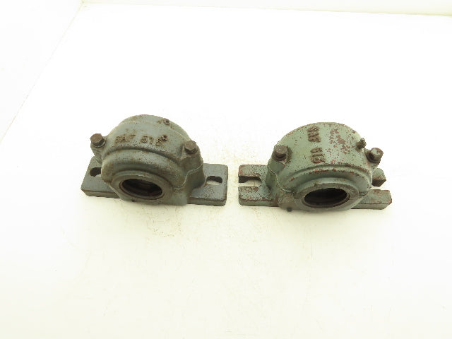 SKF SAF 515 Split Pillow Block Bearing 4-Bolt Housing Base Lot of 2 *NO INSERT