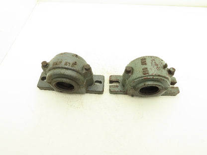 SKF SAF 515 Split Pillow Block Bearing 4-Bolt Housing Base Lot of 2 *NO INSERT