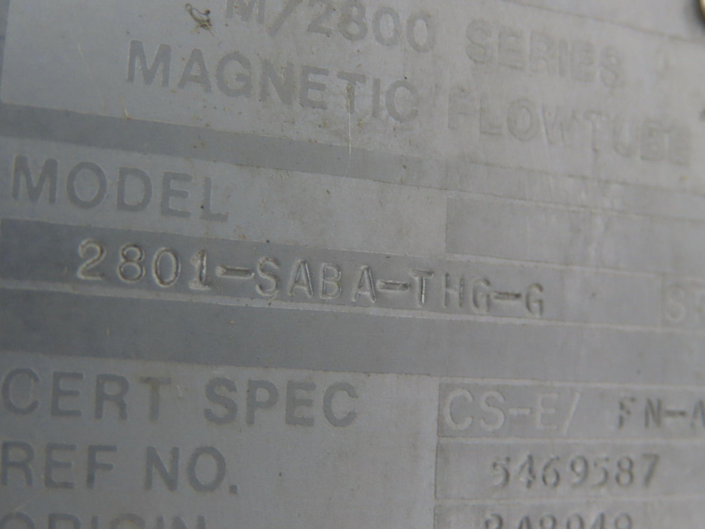 Foxboro 2801-SABA-THG-G Magnetic Flow Meter 1" Flow Tube 2800 Series 316 SST