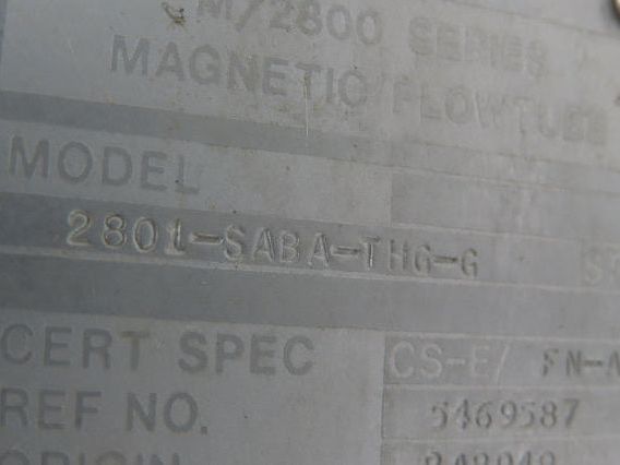 Foxboro 2801-SABA-THG-G Magnetic Flow Meter 1" Flow Tube 2800 Series 316 SST