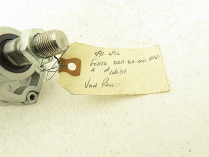 Festo DZH-63-200PPV-A Pneumatic Air Cylinder 63mm x 200mm Stroke Non-Rotating