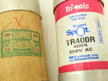 Bussmann MFD NON400 Bussmann fuse 400A 250 Volts Mixed Lot of 5