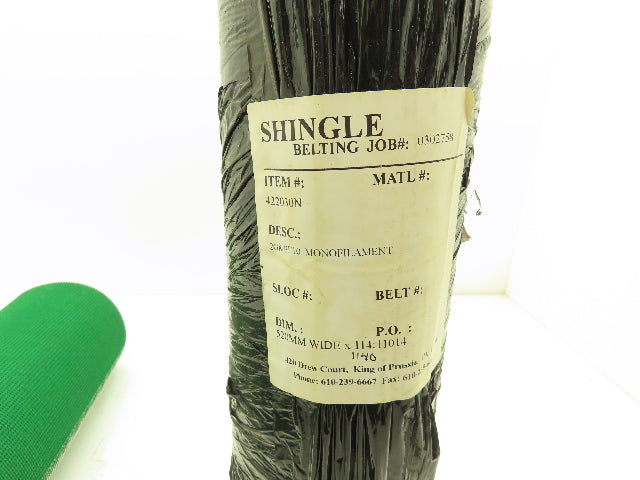 Shingle Belting 2G8/PF10 Green Grip-Top Conveyor Belt 520mm x 1140mm Spliced