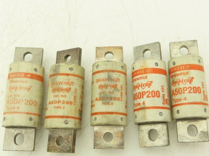 Gould Shawmut A50P200 Type 4 Fuse 200 AMP and 125 AMP 500 Volts Mixed Lot of 8