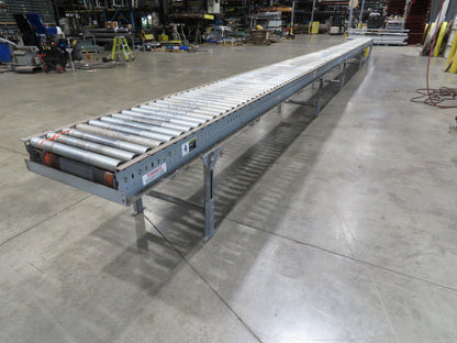 Automotion 24"x 45' Belt Drive Zero Pressure Roller Conveyor 460V Center Drive
