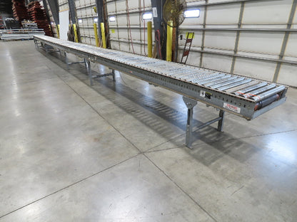 Automotion 24"x 45' Belt Drive Zero Pressure Roller Conveyor 460V Center Drive
