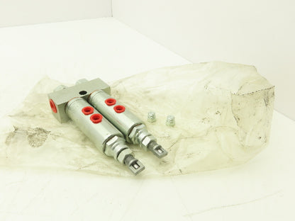 Lincoln 87349-2 Two Grease Injector Assembly Centro-Matic 750-1000psi 3/8 NPTF