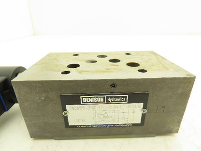 Denison SWDWVPB-2MD0-PT-L-10 Hydraulic Solenoid Cartridge Sandwich Valve 24VDC