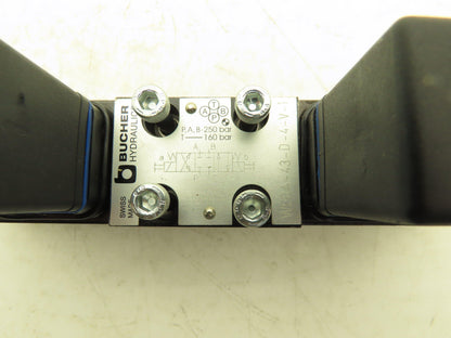Bucher WEDA-43-D-4-V-1 Hydraulic Directional Control Solenoid Valve 4/3 24VDC