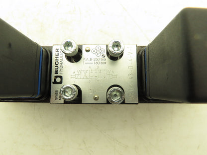 Bucher WEDA-43-D-4-V-1 Hydraulic Directional Control Solenoid Valve 4/3 24VDC