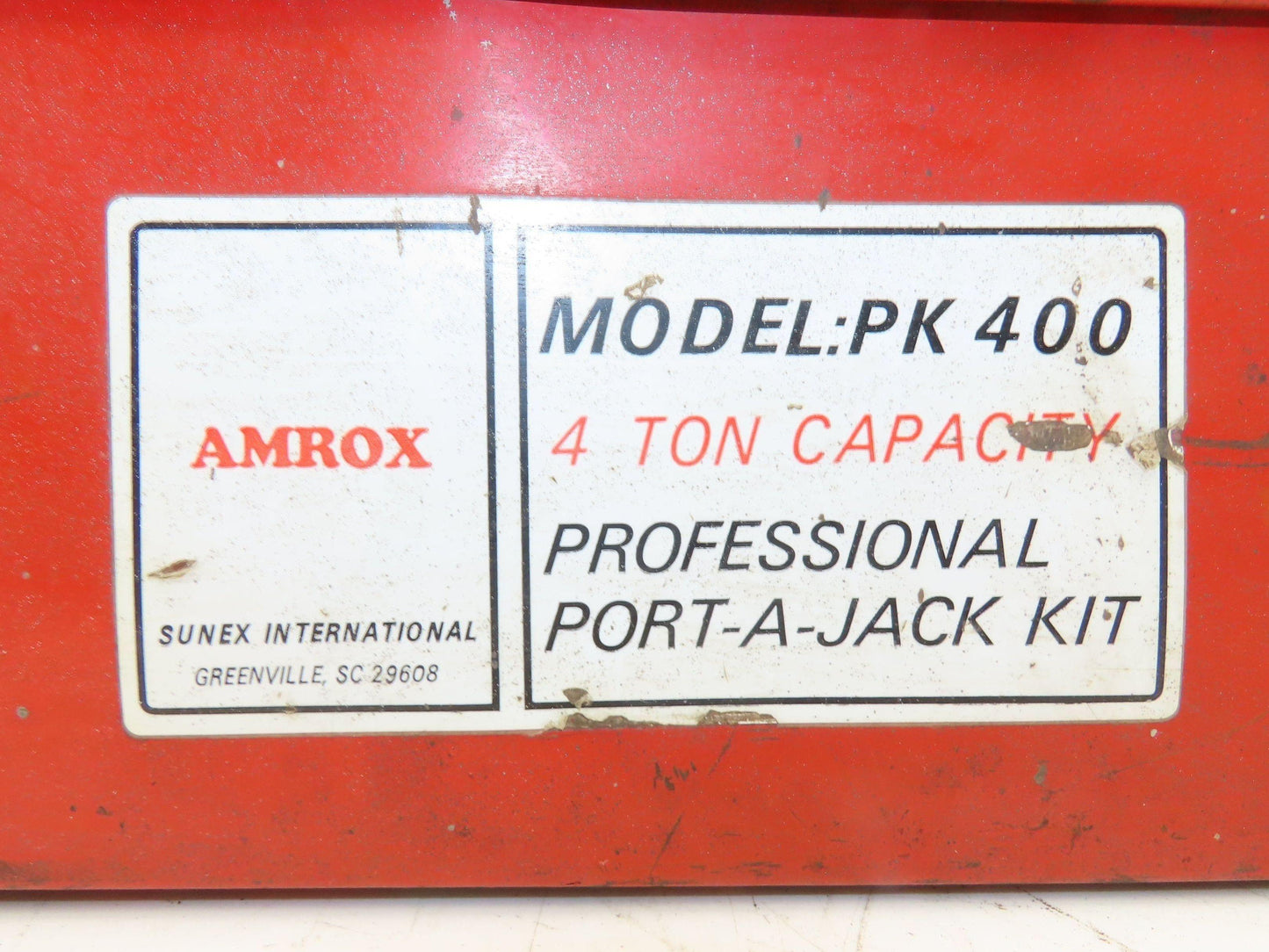 Amrox PK 400 4 Ton Capacity Professional Port-A-Jack With Toolbox & Accessories