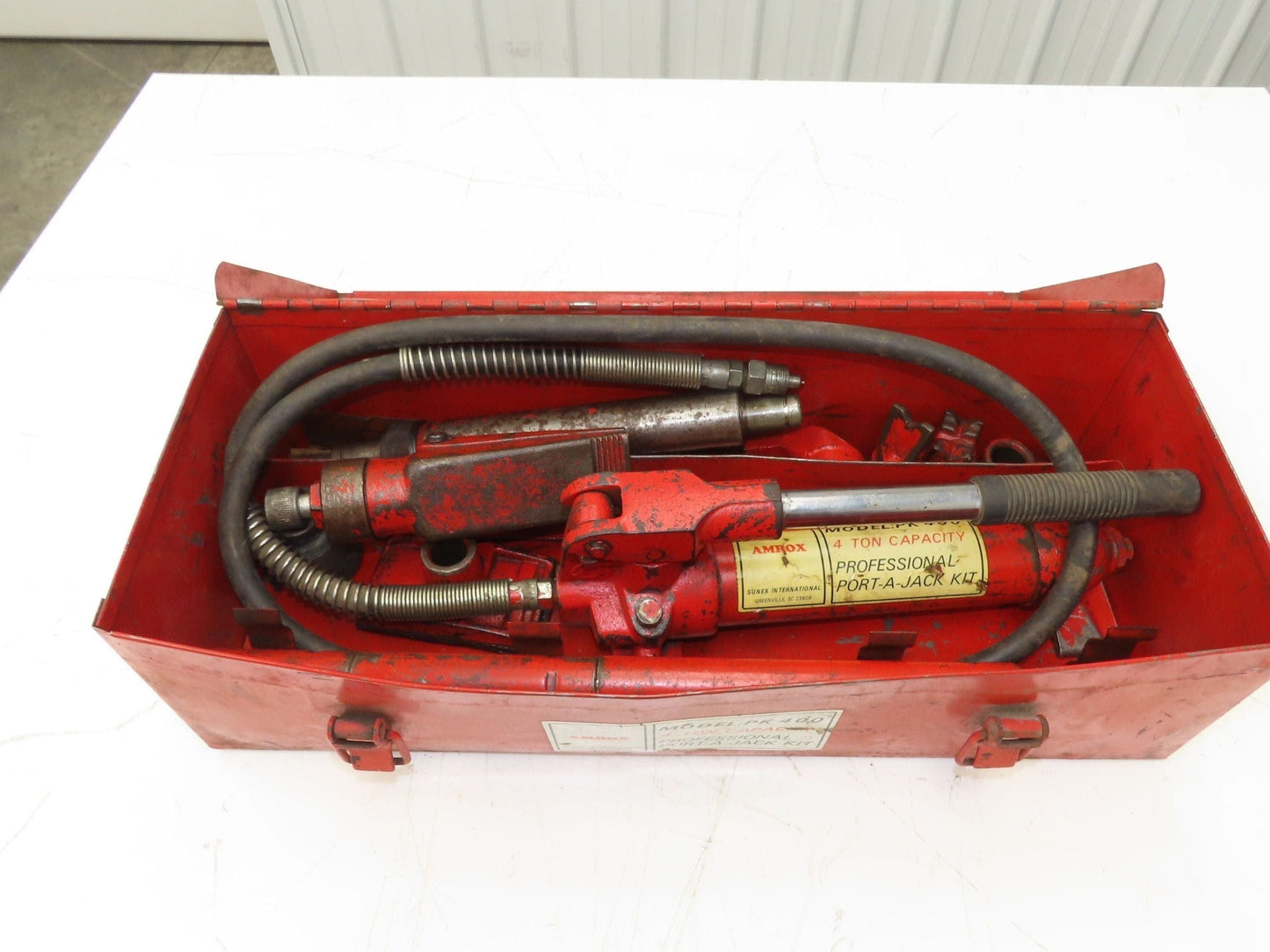 Amrox PK 400 4 Ton Capacity Professional Port-A-Jack With Toolbox & Accessories
