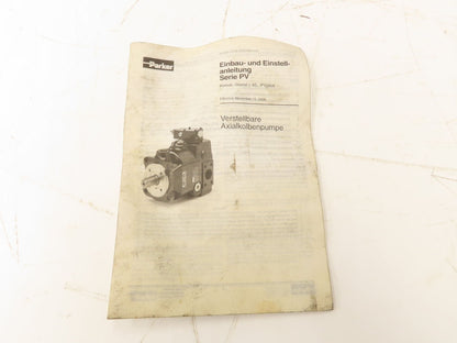 Parker PV016R1K1T1NMRC Hydraulic Variable Piston Pump 6 GPM 5000 PSI 16cm³
