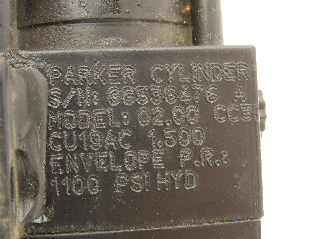 Parker 02.00 CC3LCU19AC 1.500 Hydraulic Cylinder 2" Bore 1-1/2" Stroke 1100psi