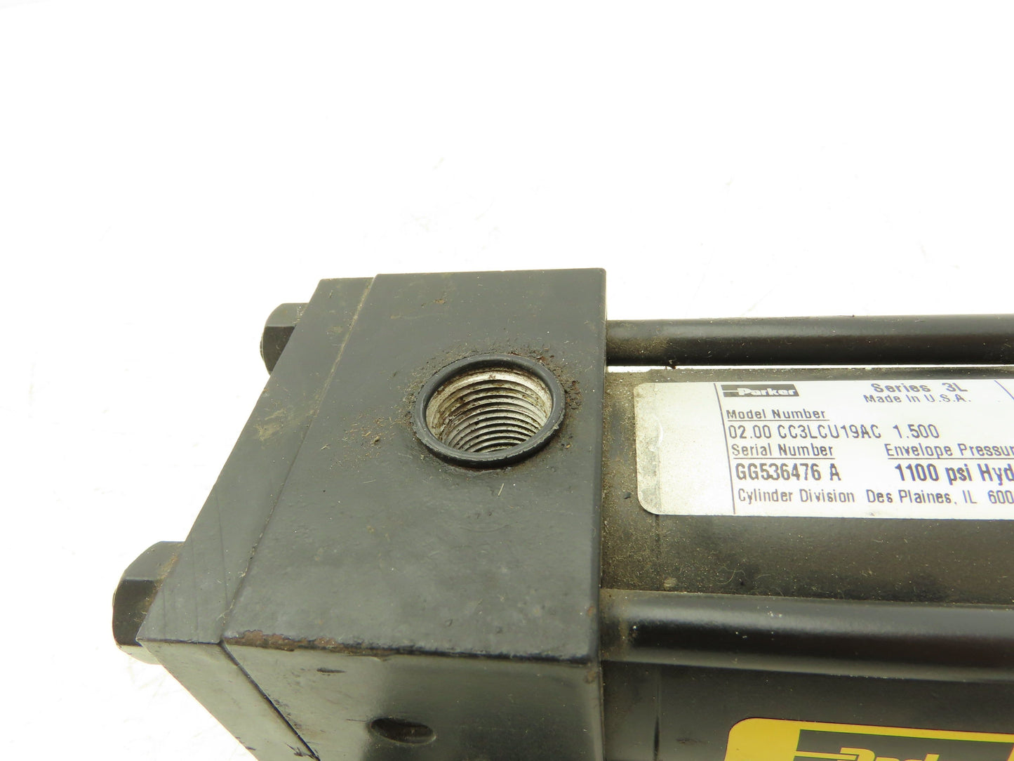 Parker 02.00 CC3LCU19AC 1.500 Hydraulic Cylinder 2" Bore 1-1/2" Stroke 1100psi