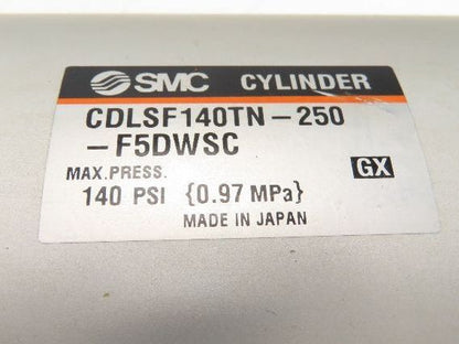 SMC CDLSF140TN-250-F5DWSC Pneumatic Air Cylinder 140mm x 250mm Stroke w/Rod Lock