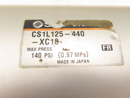 SMC CS1L125-440-XC18 Pneumatic Air Cylinder 125mm Bore 440mm Stroke Foot Mount