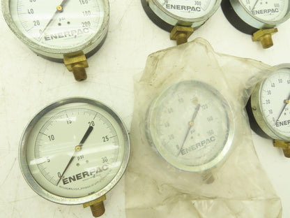 Enerpac Pressure Gauges 4" Dial 1/4" NPT 100-1000 PSI Lot of 7