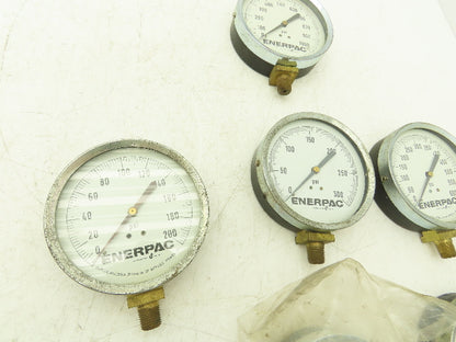 Enerpac Pressure Gauges 4" Dial 1/4" NPT 100-1000 PSI Lot of 7