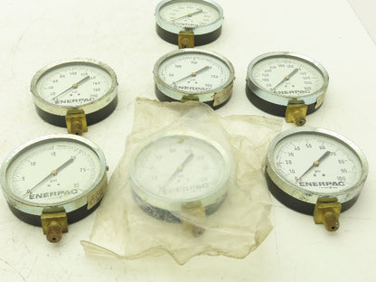 Enerpac Pressure Gauges 4" Dial 1/4" NPT 100-1000 PSI Lot of 7