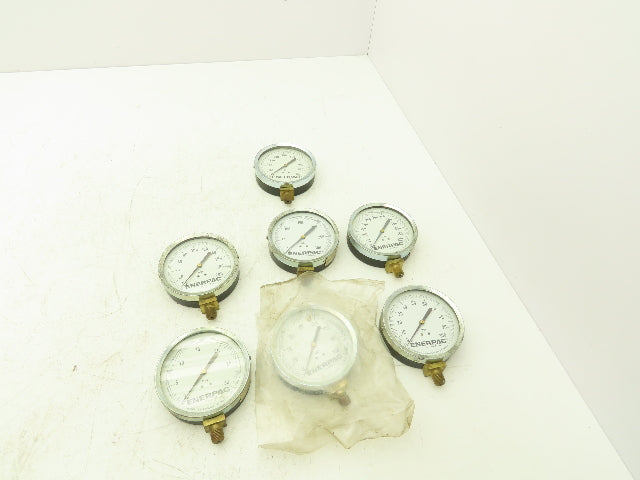 Enerpac Pressure Gauges 4" Dial 1/4" NPT 100-1000 PSI Lot of 7