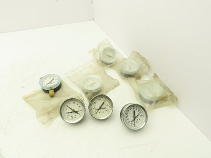 Enerpac Pressure Gauges 2 1/2" Thread 1/4"NPT Lot of 8