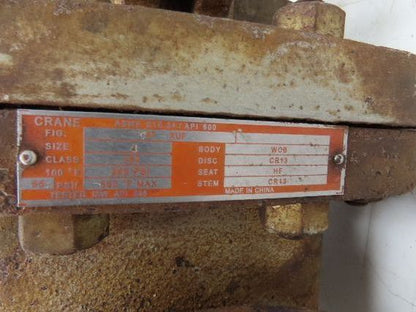 Crane C47 XUF WCB Cast Steel Gate Valve 4" Flanged Class 150